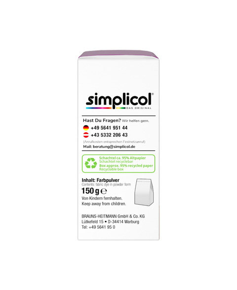 bester-kauf.ch Simplicol Expert Flieder-Lila Simplicol   Textilfarbe